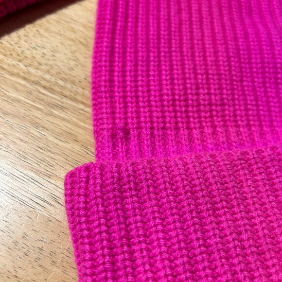 Womens Autumn Cashmere Gray Pink Black Colorblock Shaker Mock Neck Sweater S - Picture 11 of 11